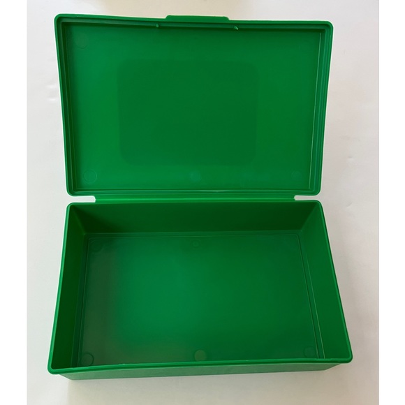 Sterling Plastic Vintage 1988 Green School Box Plastic Pencil Case - Picture 2 of 5
